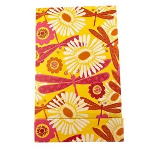 Yellow Glitter Daisy Dragonfly Mini List Notepad 80 Sheets